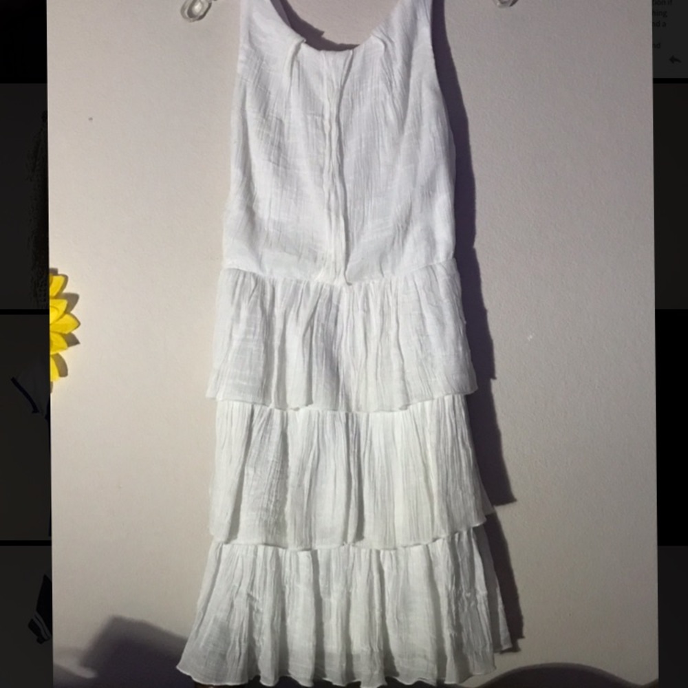 White ruffle dress